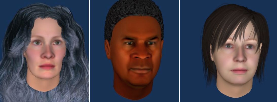 Some of the avatars created by the test subjects (Image: Professor Julian Leff, UCL)