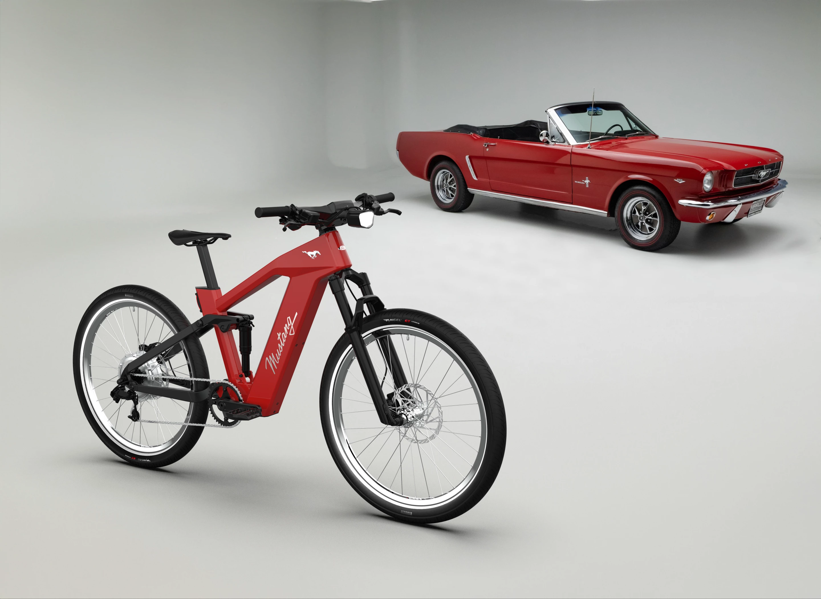 The Mustang ebike, along with the iconic sports car that inspired it