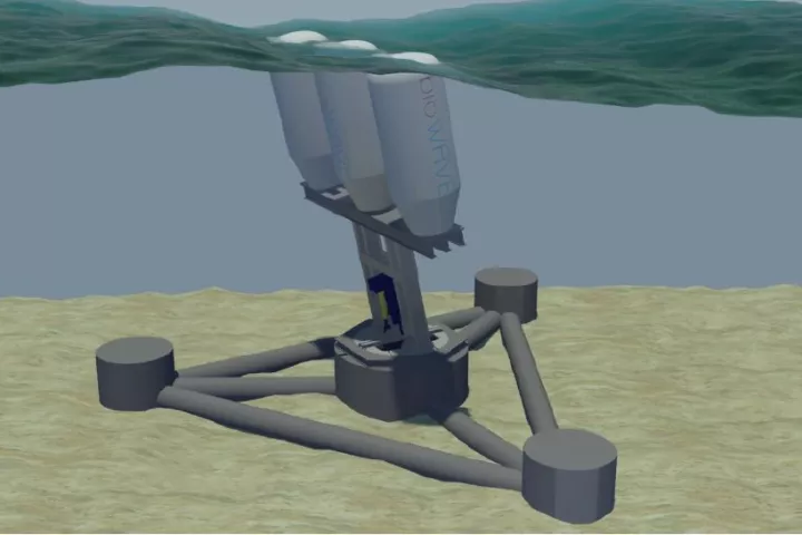 bioWAVE is a wave power system, inspired by the swaying motions of kelp plants