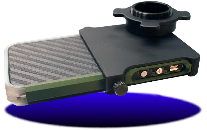 With the adapter in place, your iPhone is equipped for nighttime recording and sharing