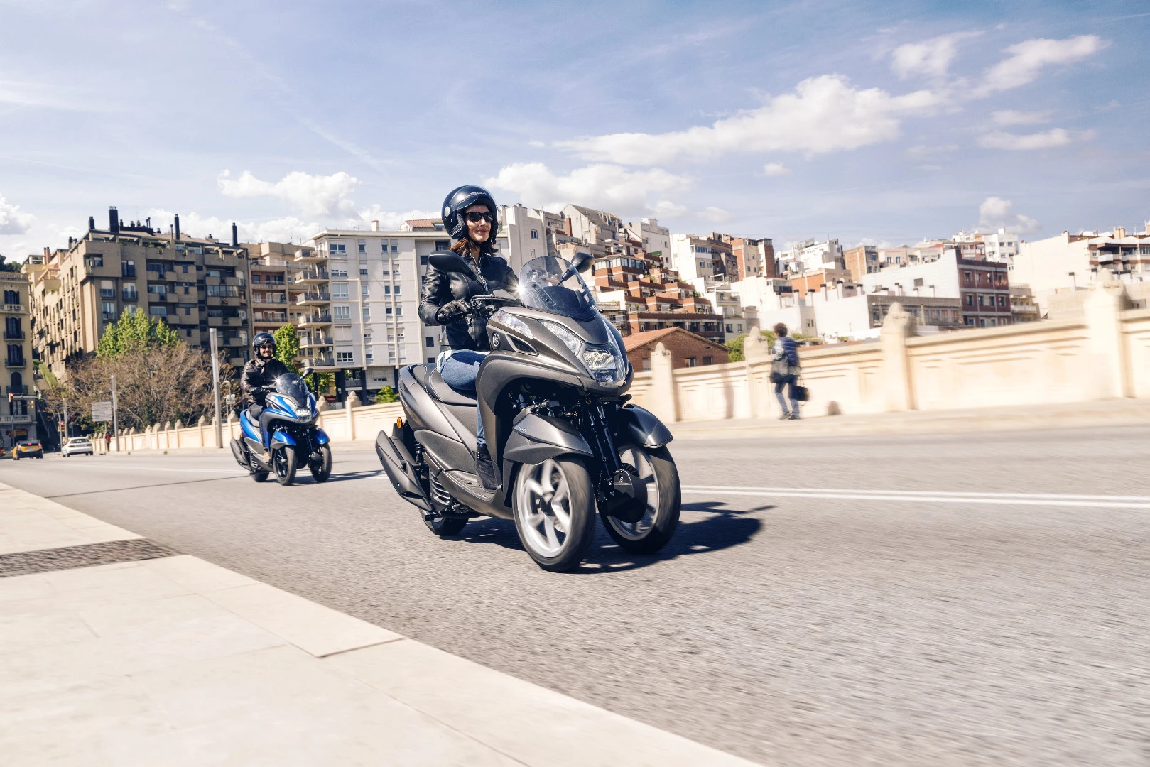 The Yamaha Tricity 155 in action