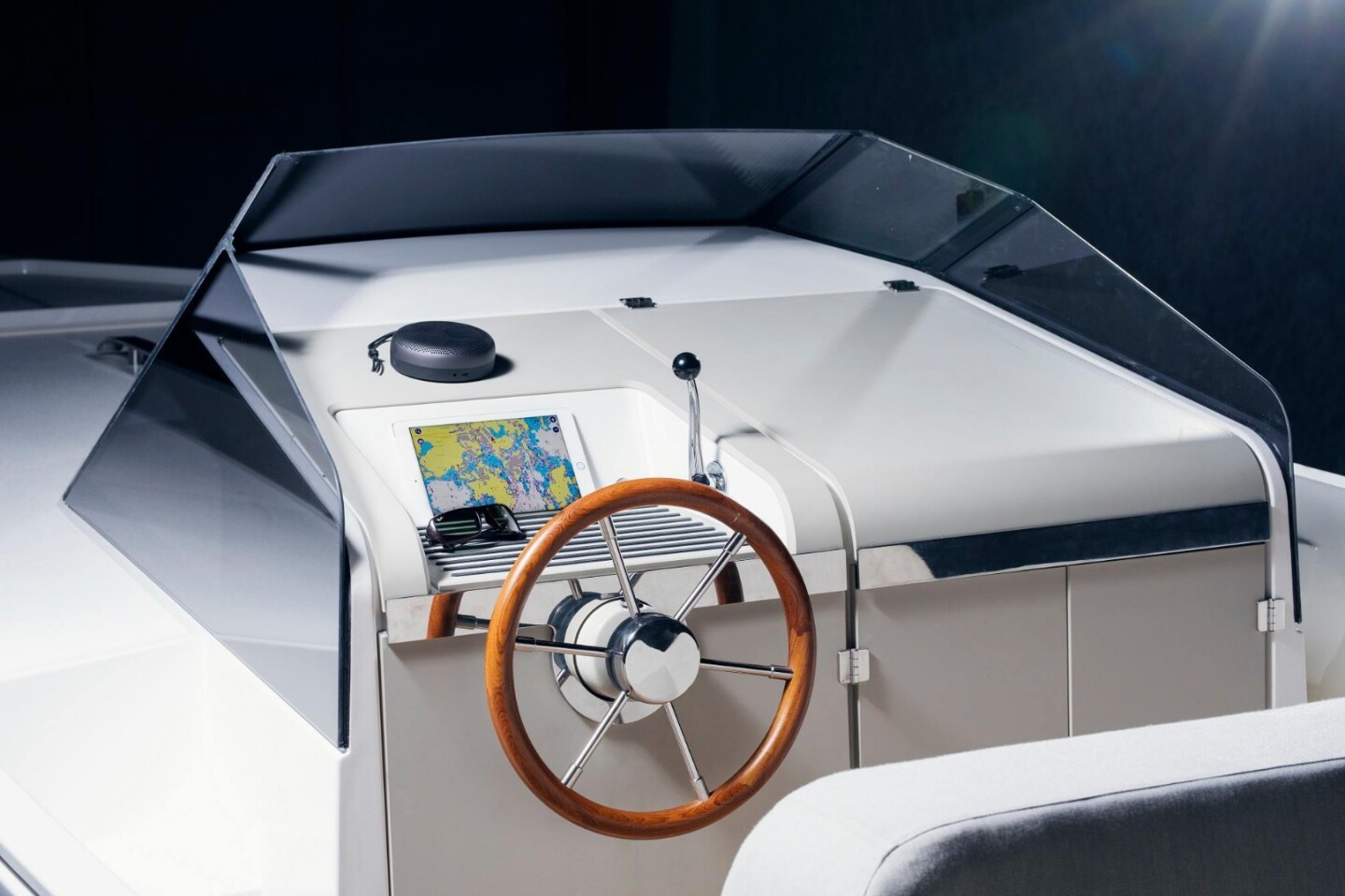 Control and navigation of the Q30 can be undertaken using an iPad app, though digital switches are available as an option