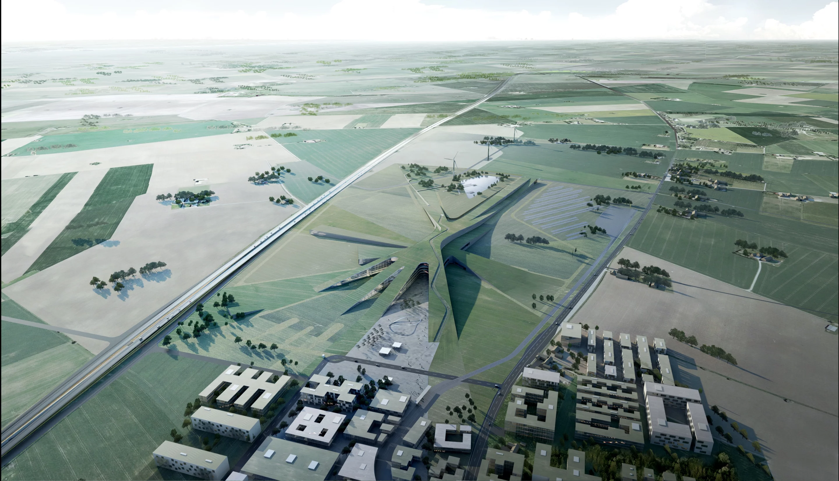 This alternative design proposals was put forward by a design team including BIG (Bjarke Ingels Group) and HOK International Limited