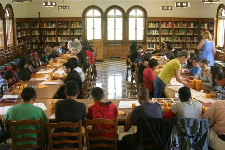Volunteers working on the Mosely Snowflake