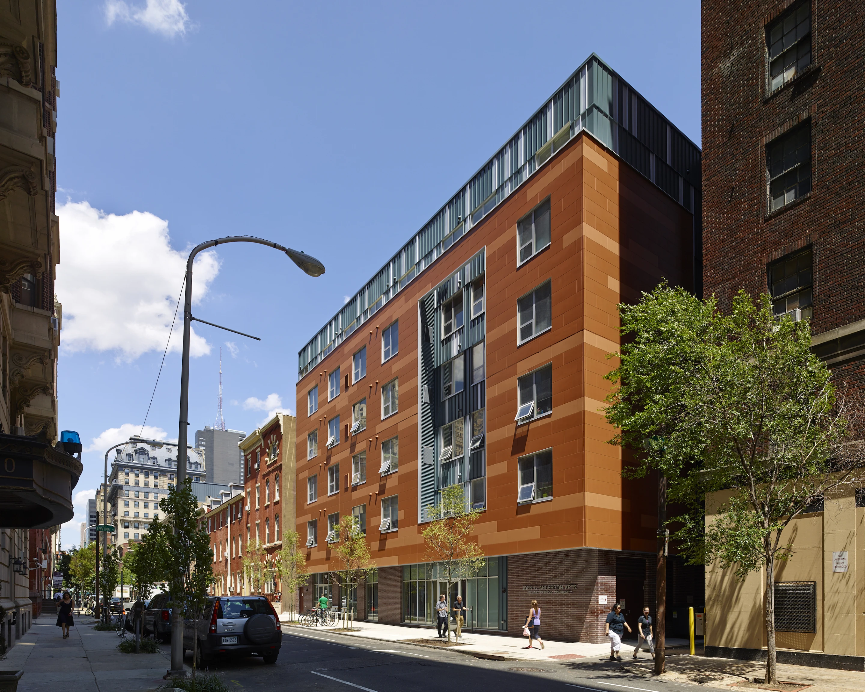 John C Anderson Apartments, by WRT, LLC is a 56-unit affordable senior housing development located in Philadelphia's historic Washington Square West neighborhood