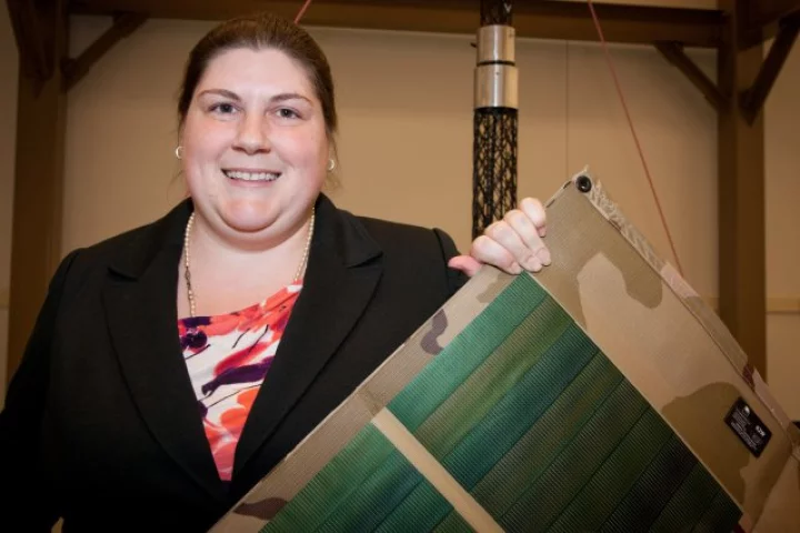 Marnie de Jong, an electrical engineer with the U.S. Army Research, Development and Engineering Command, with RENEWS