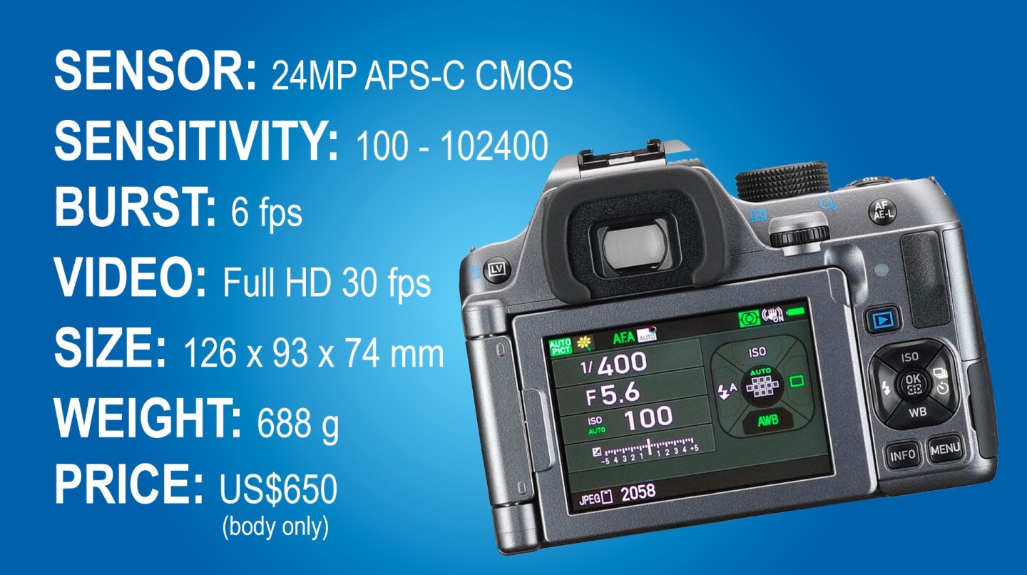 The key specifications of the Pentax K-70 DSLR