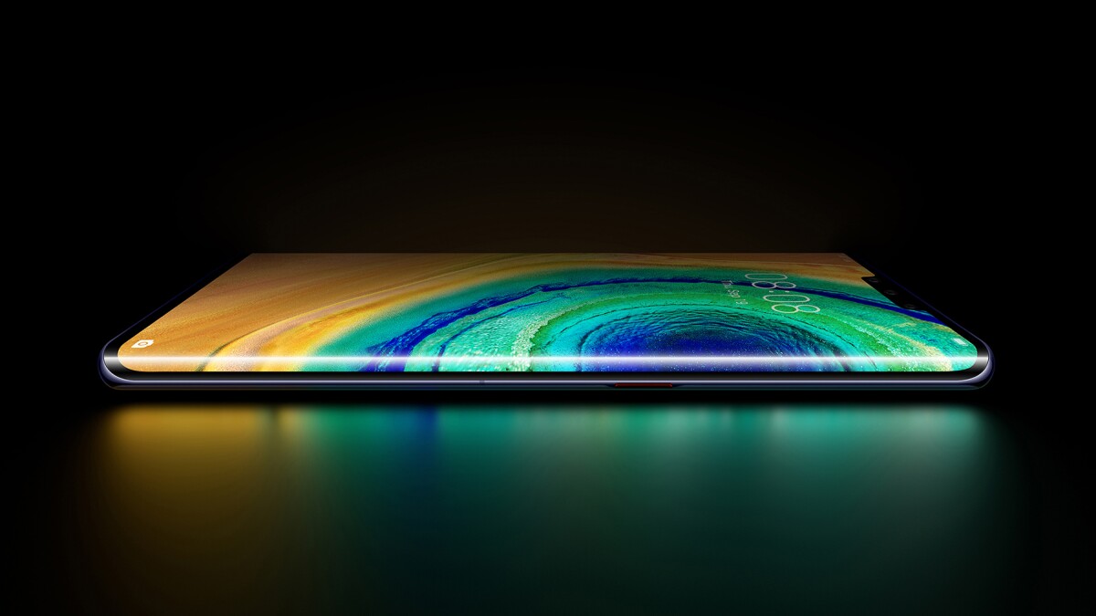 The Huawei Mate 30 Pro features a screen that wraps around the sides of the handset