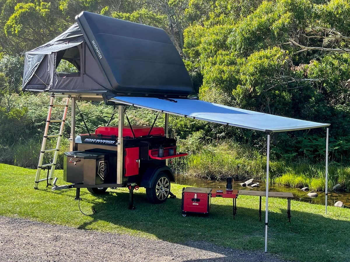 The Road Warrior Adventurer can work as a lightweight cargo trailer or as a light camper