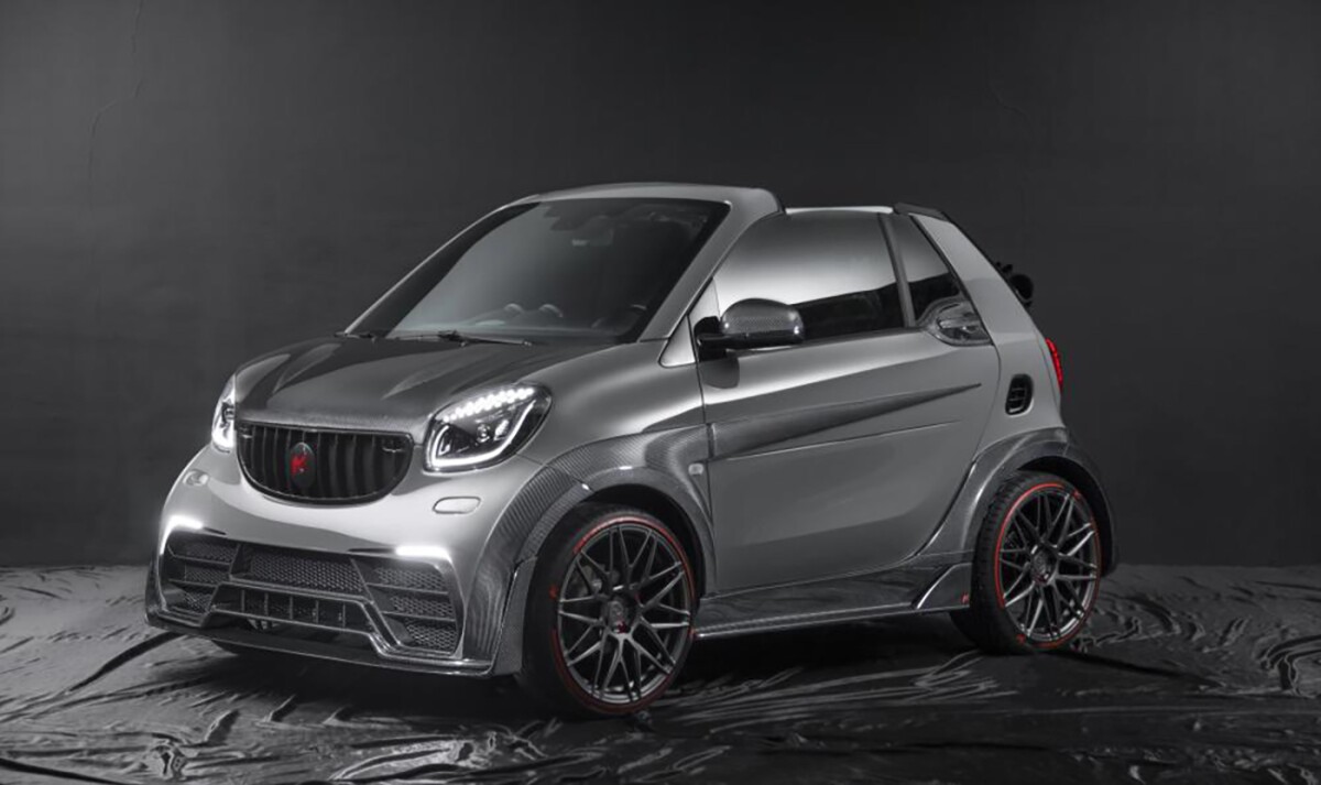The M13 Bellator is based on the Smart Fortwo, with the turbocharged 89 hp 900 cc engine pumped up to 130 hp, and the 880 kg weight reduced by 50 kg. The Bellator comes with far more luxurious interior than its donor car and the EUR€39,000 (USD$48,000) starter price is far from prohibitive, and in some environments.
