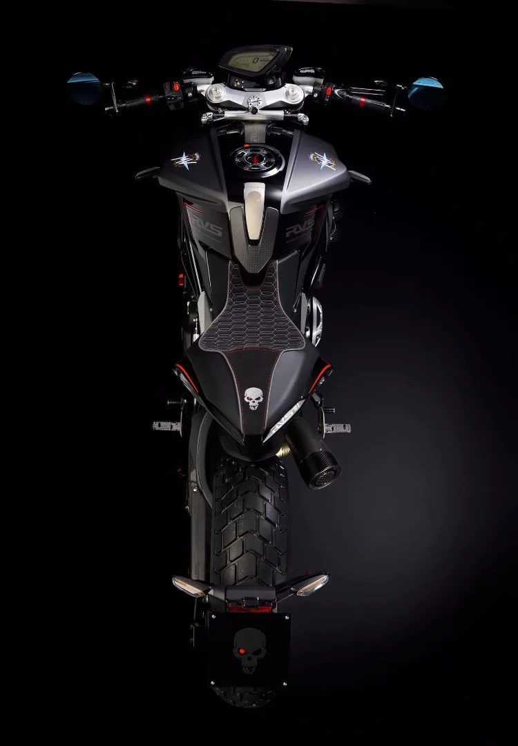 For whichever reason, MV Agusta decided to enrich the RVS #1's graphics with a skull
