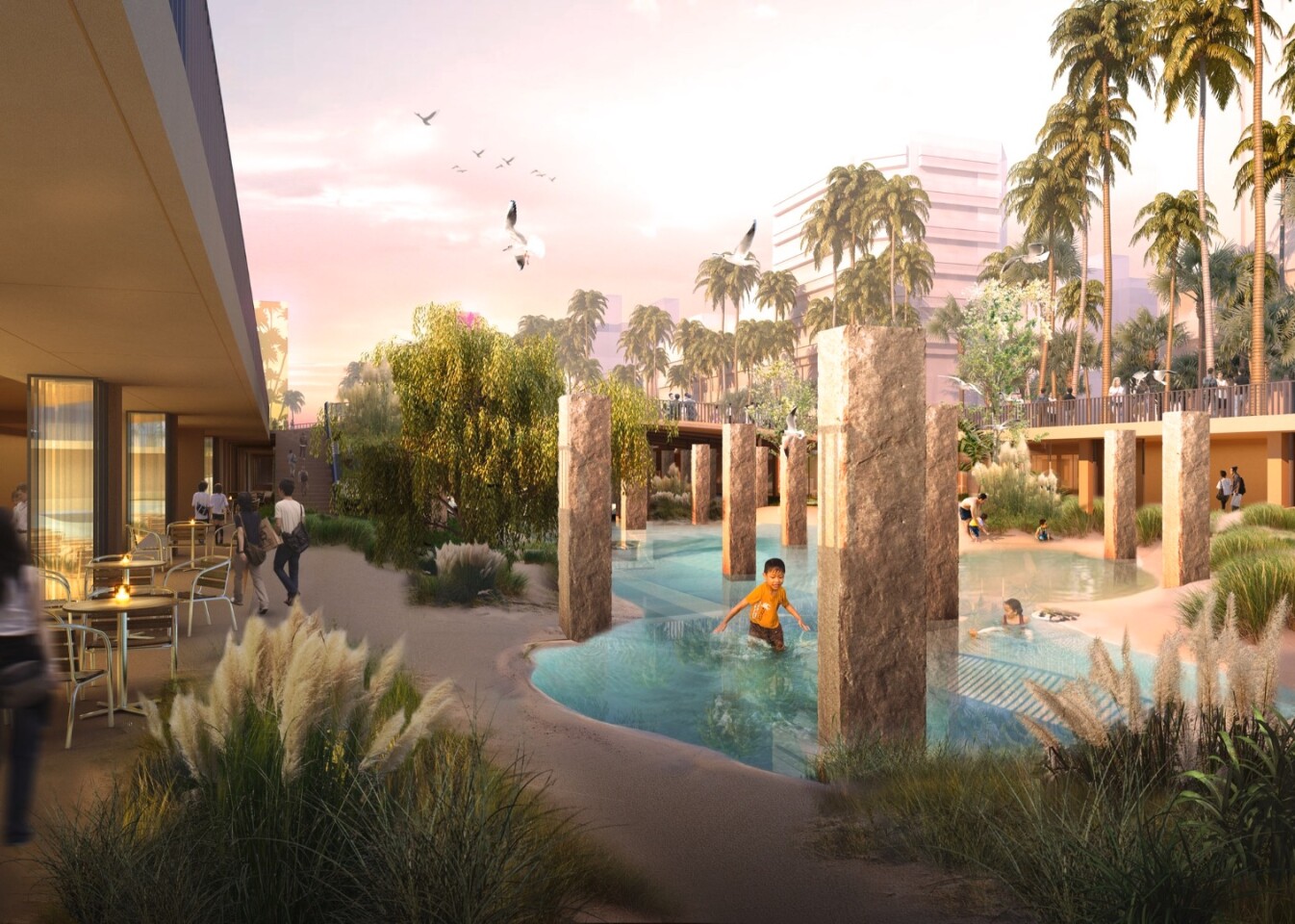 Pre-existing ventilation shafts, elevators, and entrances to the mall's existing underground car park will be retained