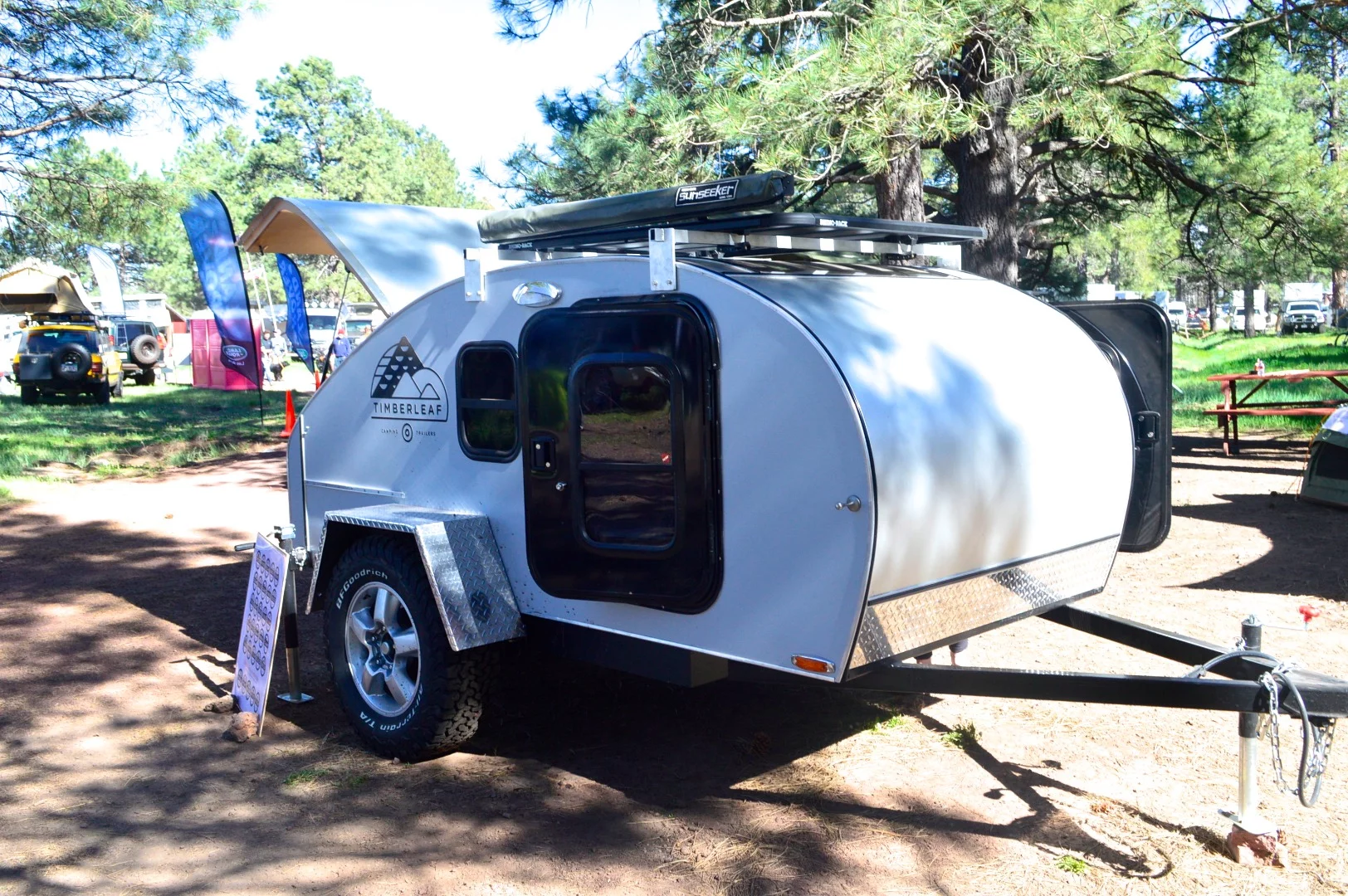 The Timberleaf is designed for a cozy night of sleep under a starlit skylight
