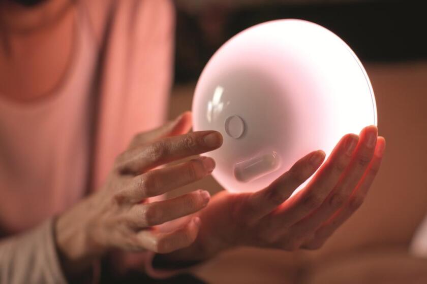 The Philips Hue Go can be controlled via a button on its base, as well as from a user's smartphone