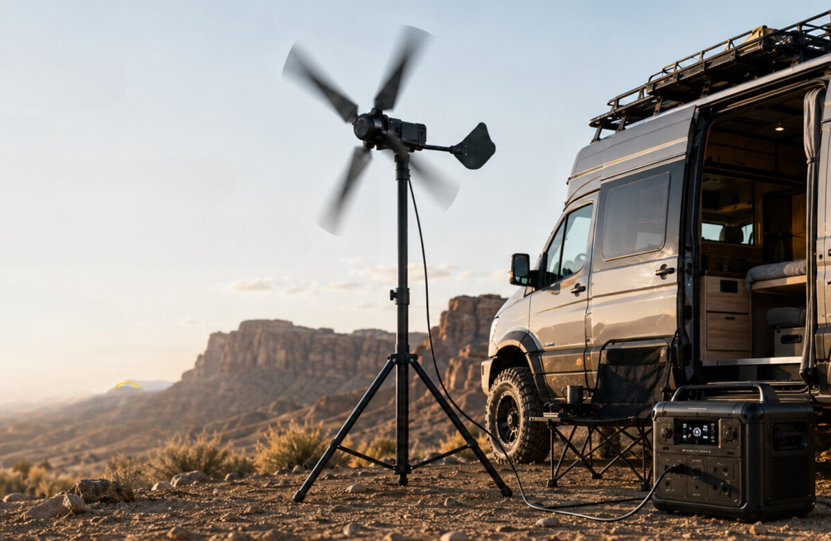 Portable wind turbine ready to power your next off-grid adventure