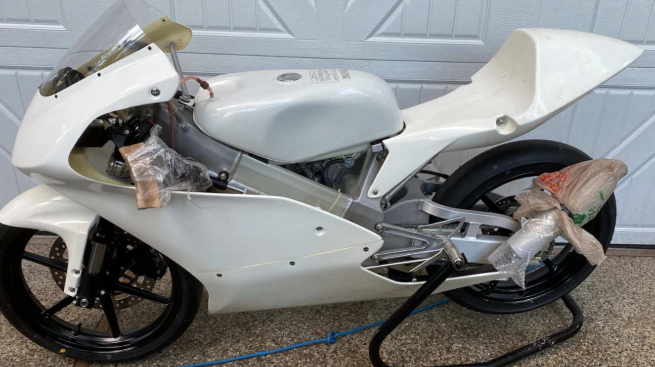 This 2004 Honda RS125 sold for $33,000 as Lot T325 at Mecum Auctions' Las Vegas sale on Thursday, 27 January 2022