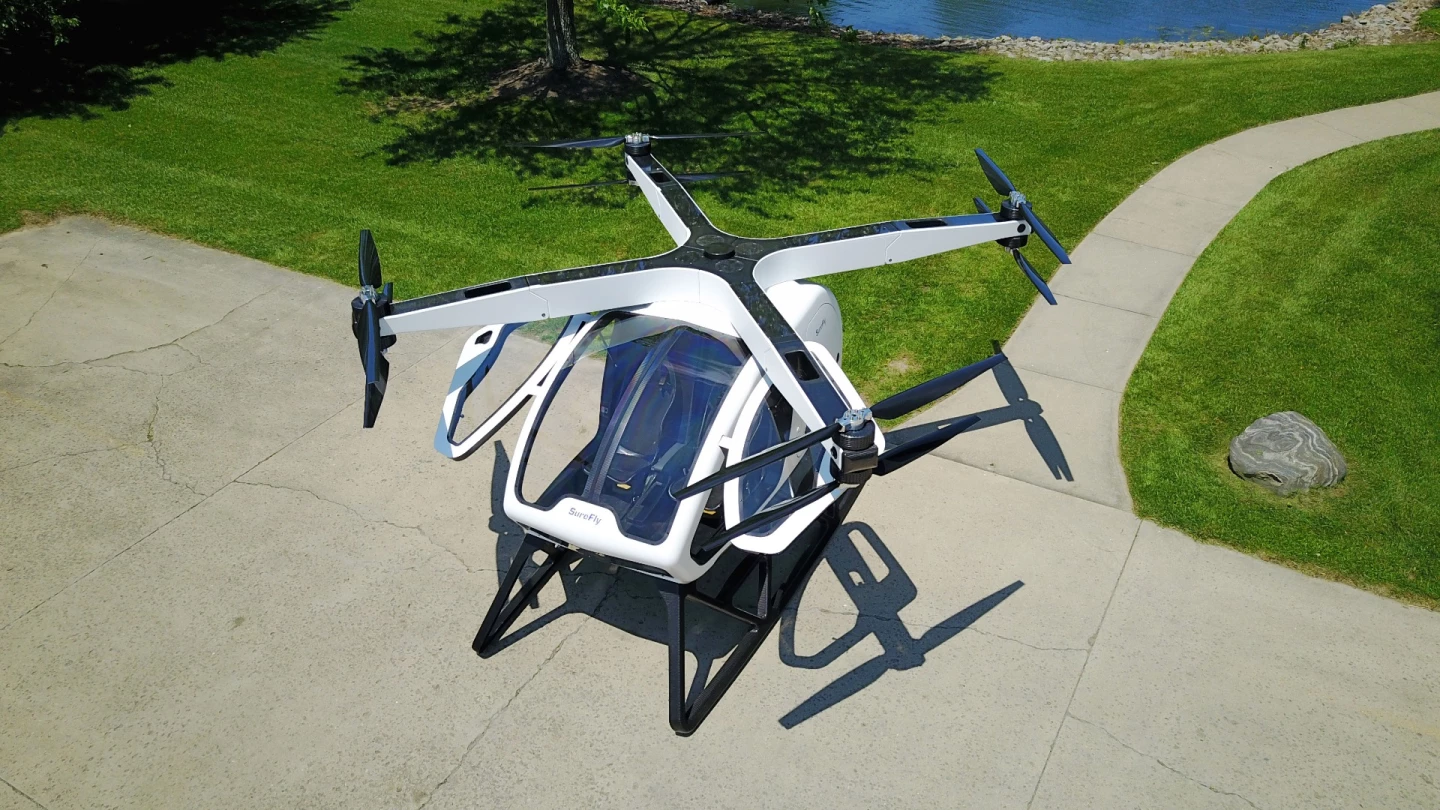 Surefly Passenger Drone Performs First Manned Flight