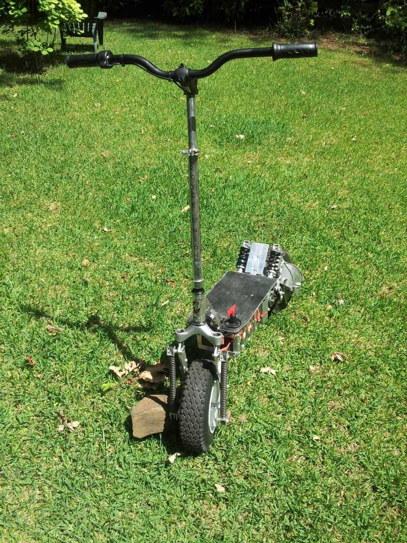 The scooter has so far been tested on grass, rough dirt or mulch trails and roads