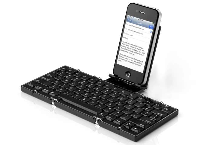 The Jorno folding Bluetooth keyboard makes typing on an iPhone much more pleasant