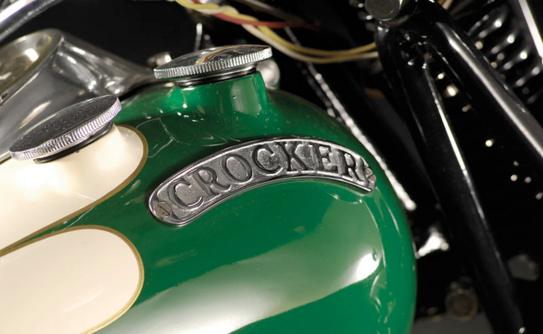 Sold by RM as part of Joe MacPherson's (of Joe's Garage fame) collection, this 1939 Crocker Big Tank V-Twin was sold by RM Auctions (now RM-Sotheby's) as part of Joe MacPherson's (of Joe's Garage fame) collection for $302,500.