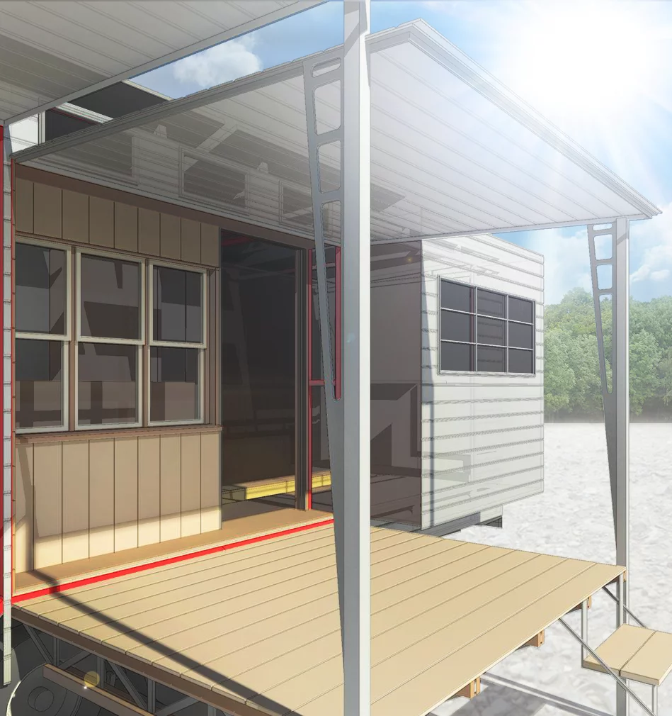 A rainwater collection and purification system, combined with a water recycling system handles all water needs, while a solar panel array is said to produce 2,000 kWh