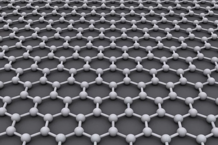 Graphene is a one-atom-thick gauze of carbon atoms resembling chicken wire (Image: AlexanderAlUS via Wikipedia)