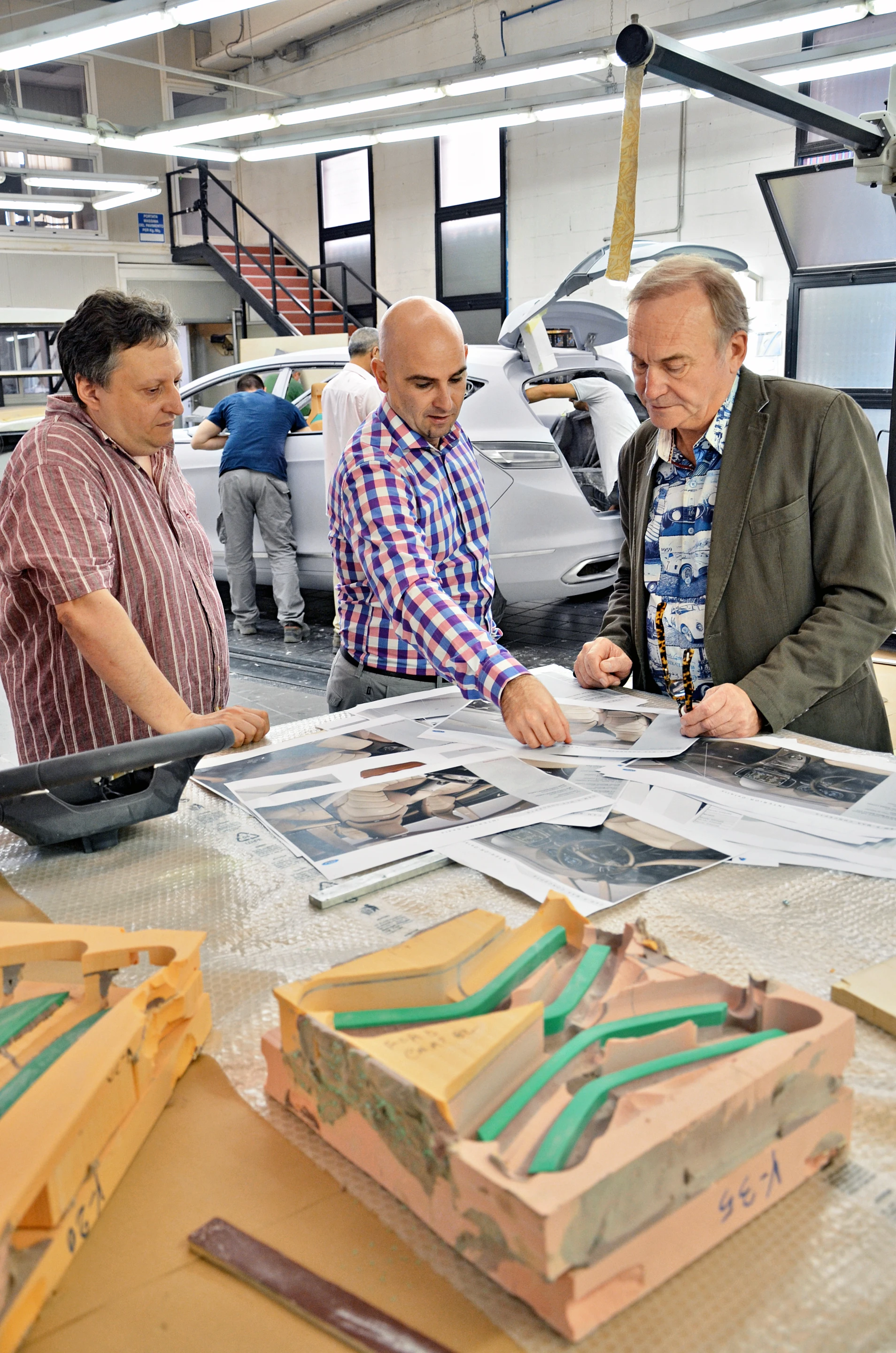 Designers discussing the Ford S-Max Concept