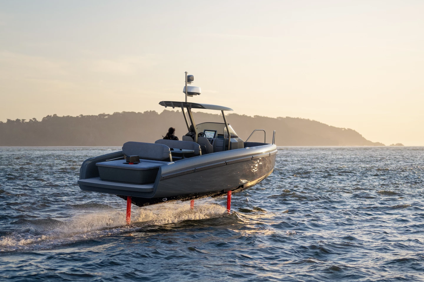 According to Candela, the C-8 CC is the the world's first foiling center console boat