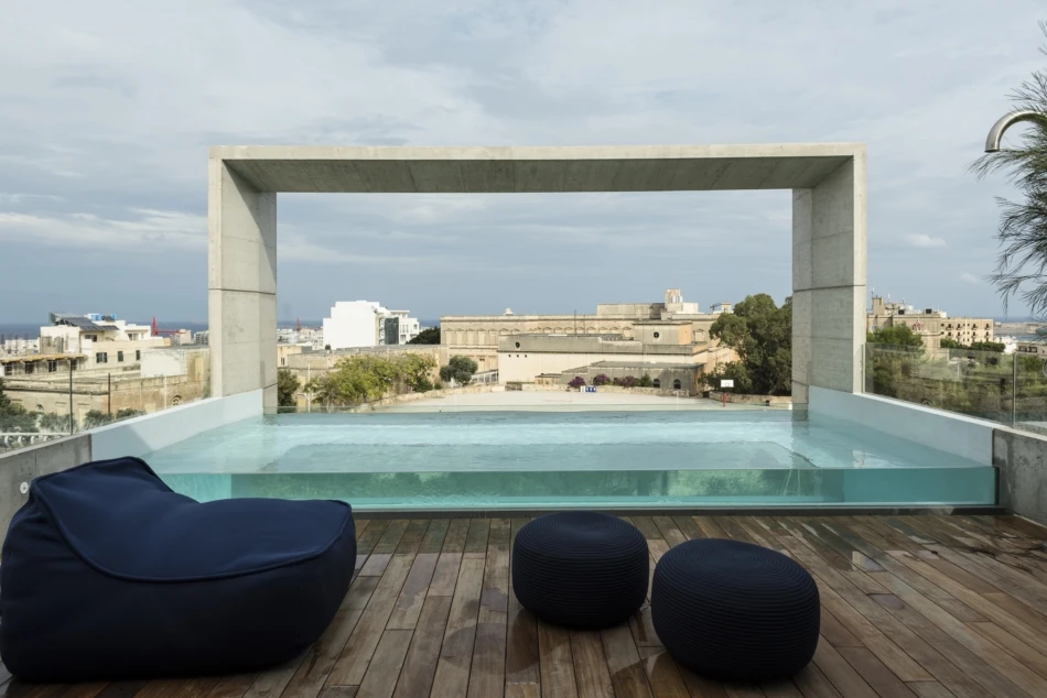 Casa B's pool is encased in glass