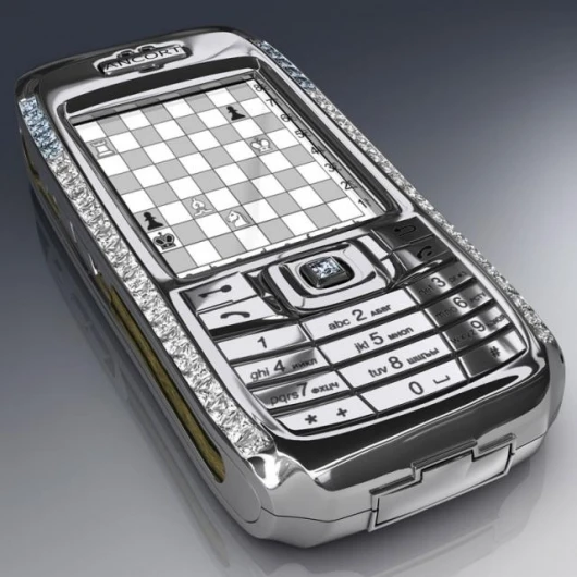 The solid platinum Brilliant Crypto Smartphone