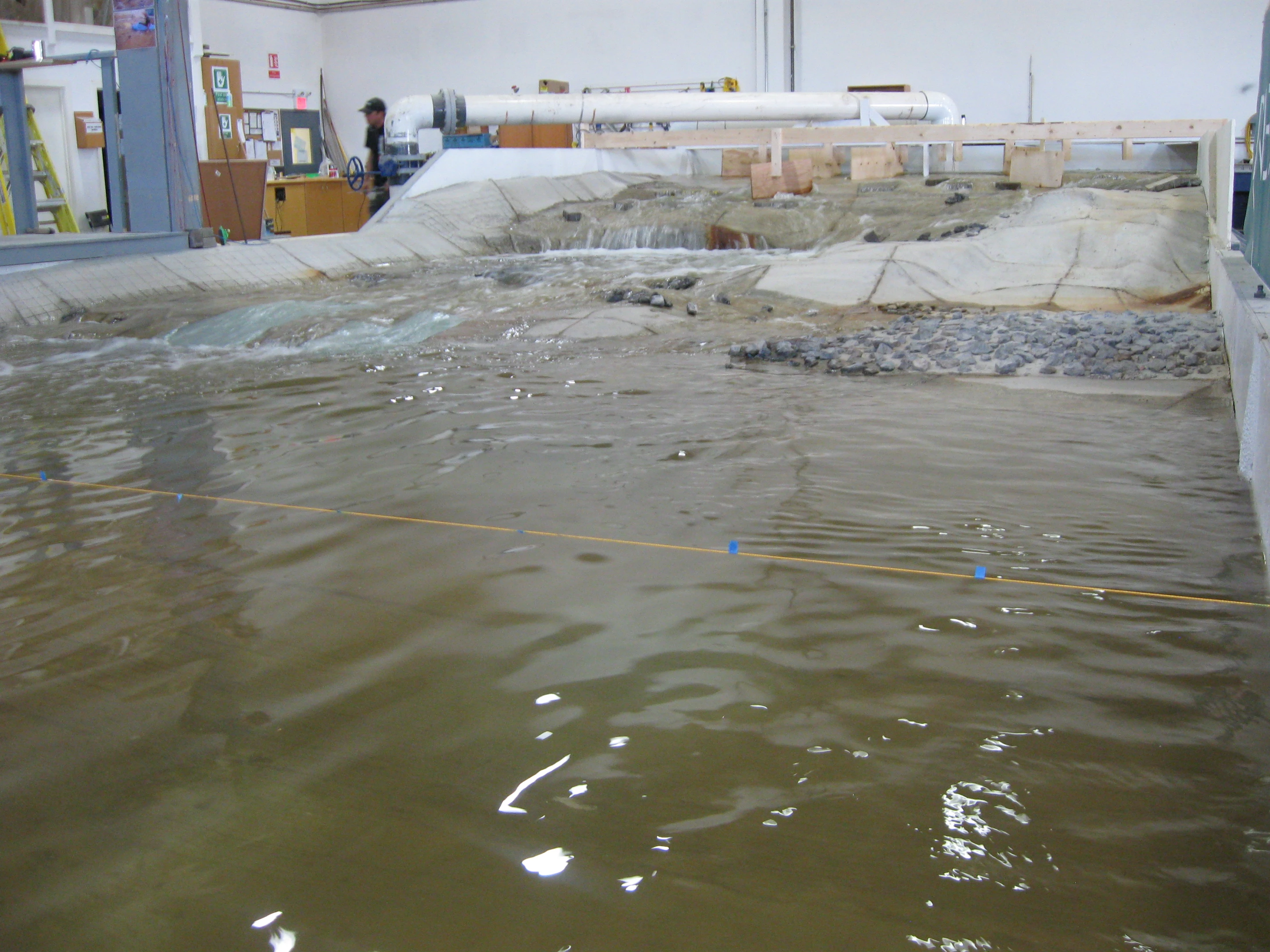 The view upstream, from the bottom of the model (Photo: Gizmag)