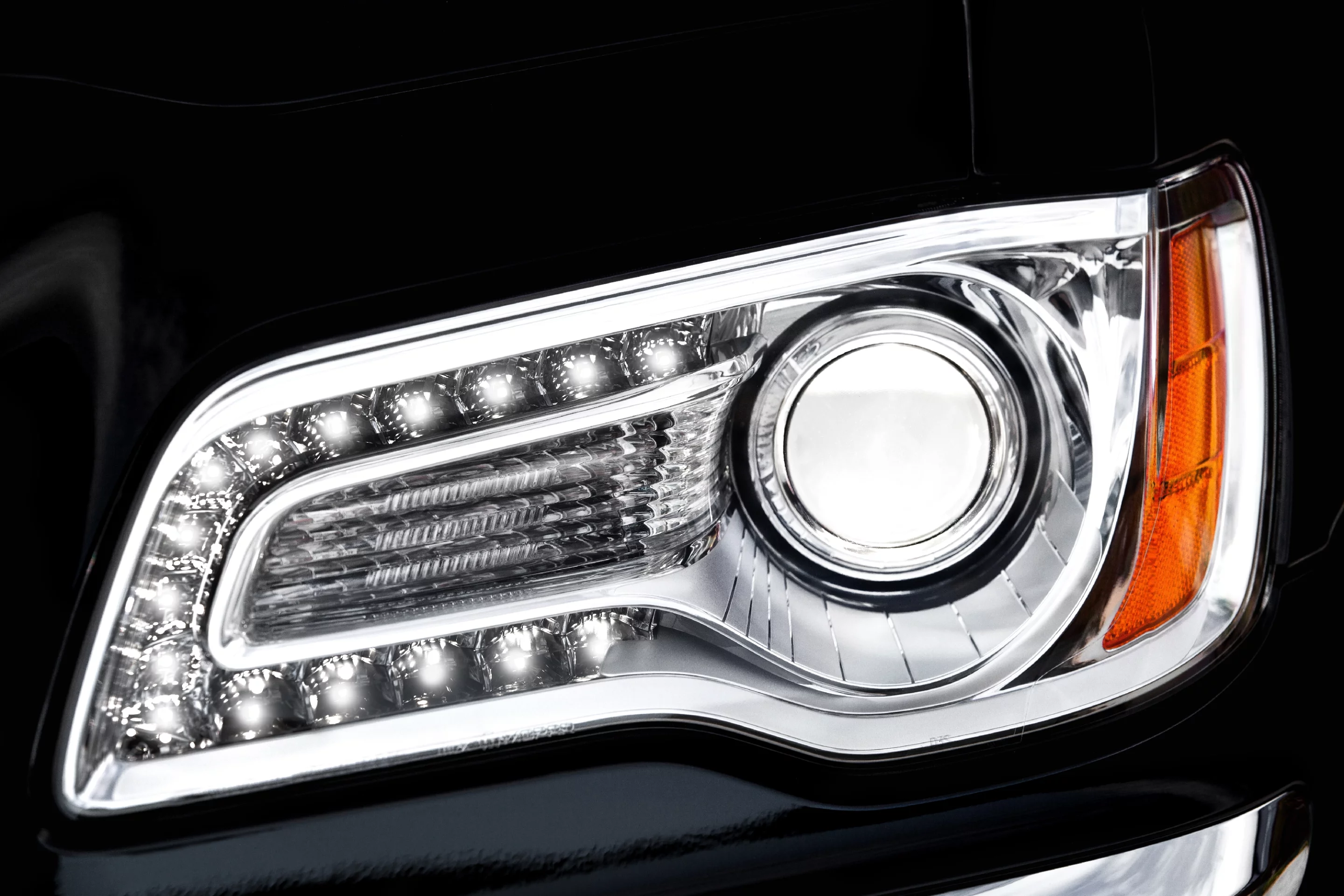 The all-new 2011 Chrysler 300 -distinctive LED-illuminated running lamps