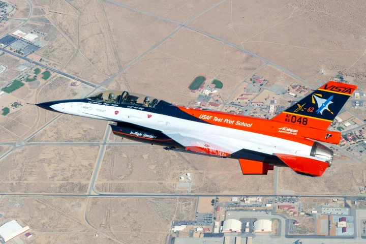 The Vista X-62A in flight