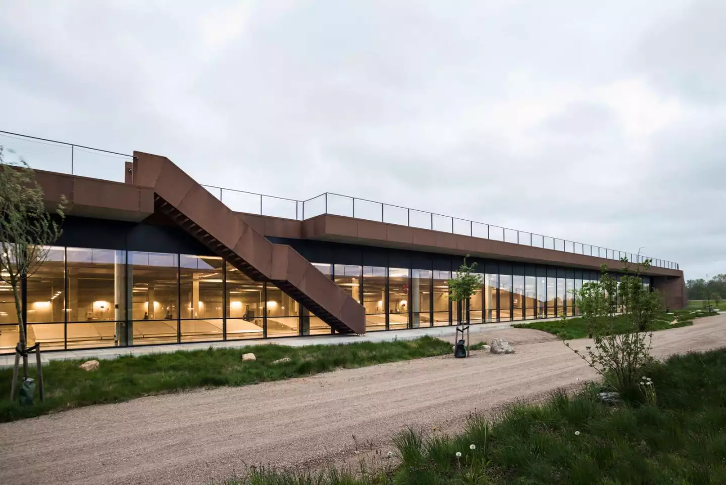 The Solrødgård Water Treatment Plant was mostly completed back in 2017 but the green roof and other landscaping were only recently installed