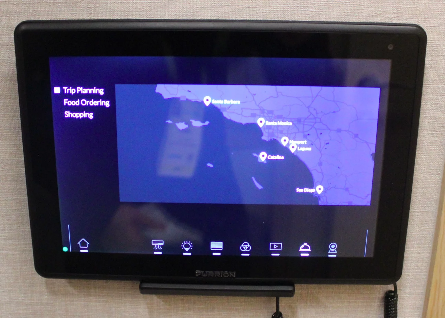 Wherever you are on board, it's easy to check your course and other information