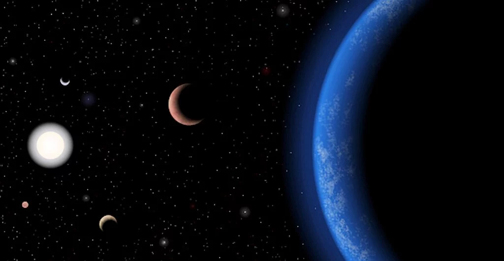 Artist's conception of the five-planet Tau Ceti system (Photo: J. Pinfield/RoPACS/University of Hertfordshire)