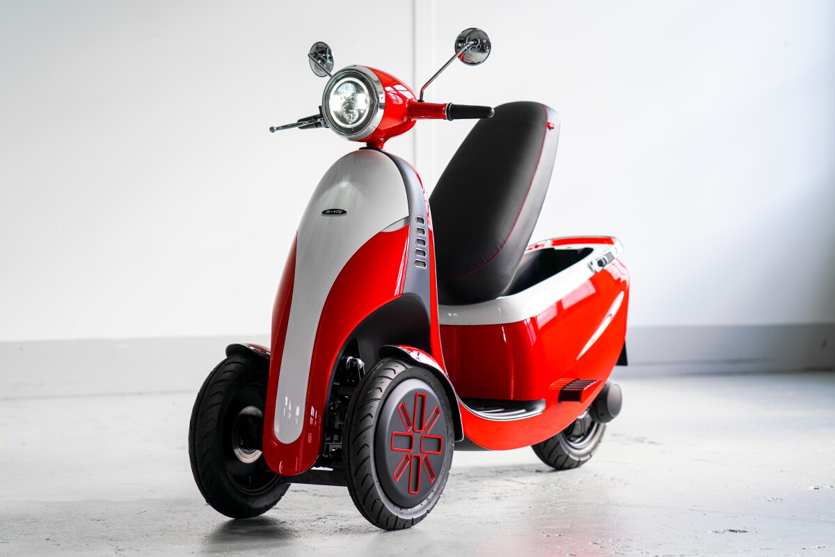 The cargo space under the seat is home to two removable batteries