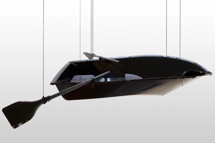 Foldaboat is made out of a solitary piece of plastic and packs nicely into a 150cm x 60cm parcel (Image from Arno Mathies)