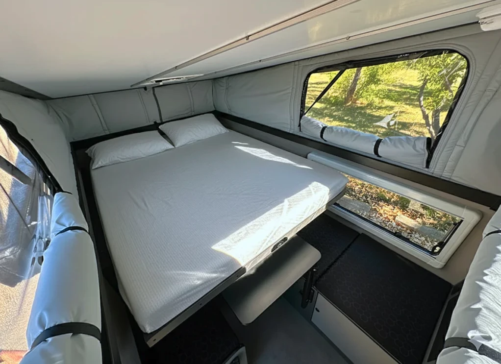 Bed folded down