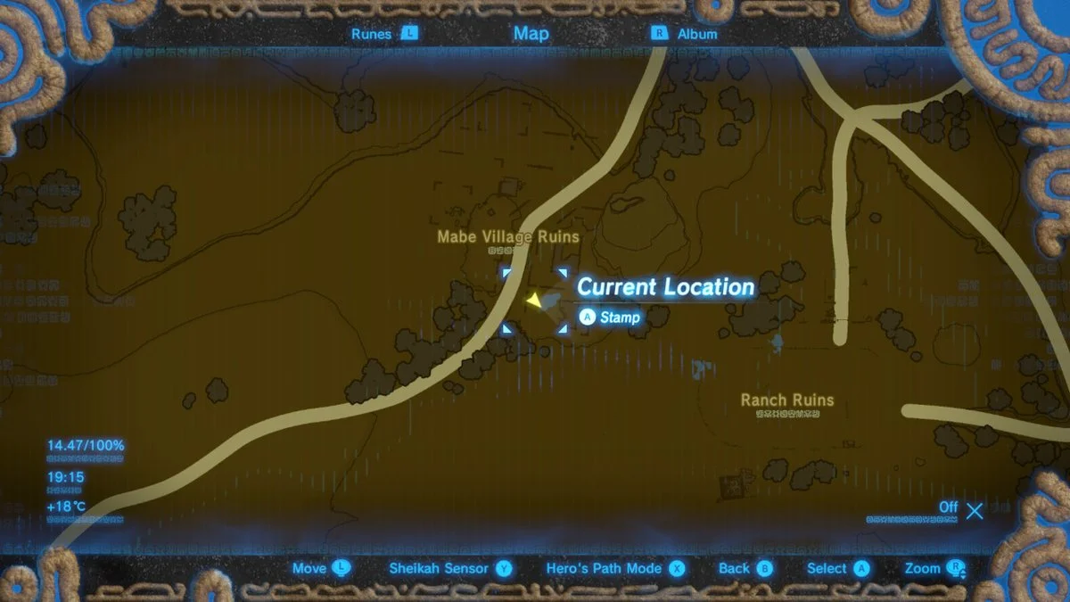 Map reference for Tingle's tights