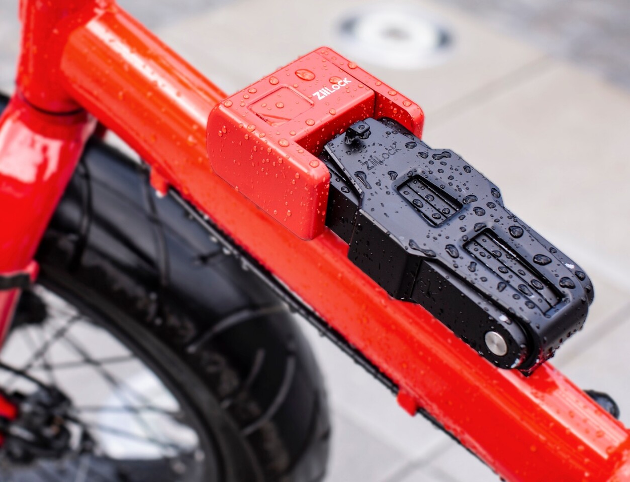 The ZiiLock can be mounted on the bike's frame when not in use