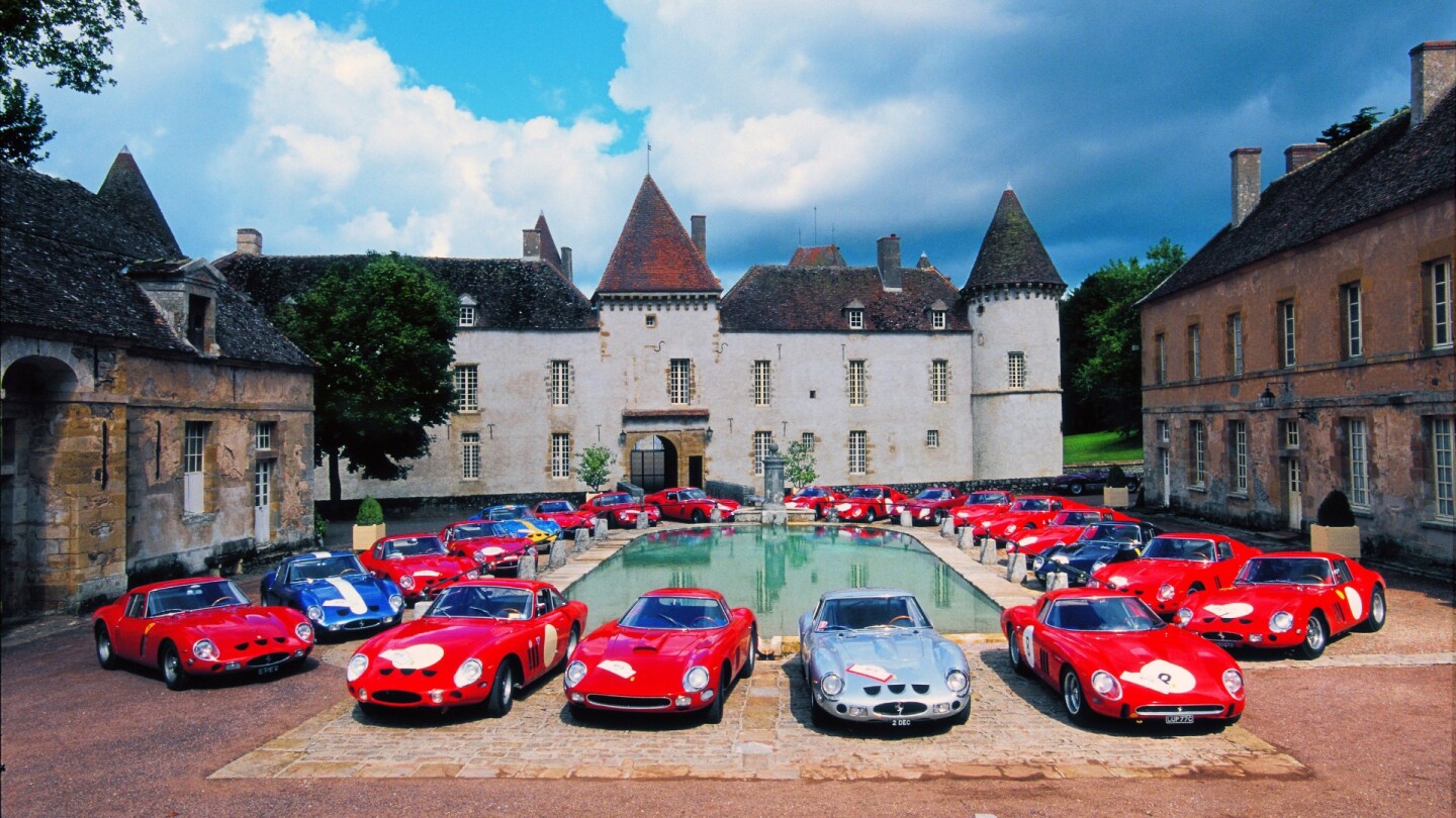A king's ransom of Ferraris (including 20 Ferrari 250s, four Californias and four GTOs) recently assembled for a rally called “Le 250 Tornano a Casa”, with the final destination being Maranello. This pic was taken during the rally. Ferrari