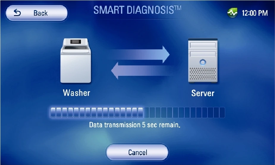 LG THINQ Smart Diagnosis app display