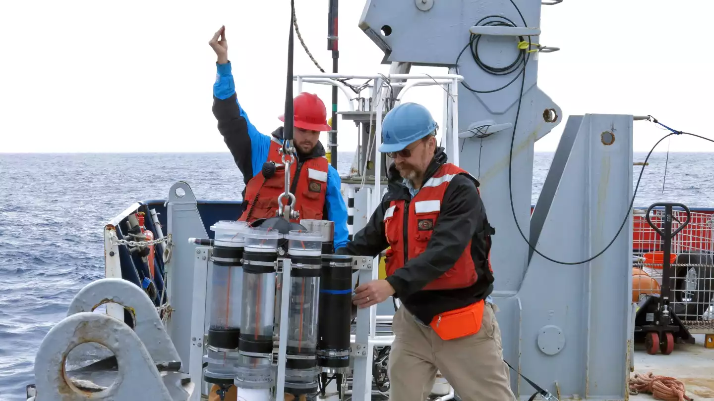 Marine chemist Ken Buesseler on a research expedition in 2018