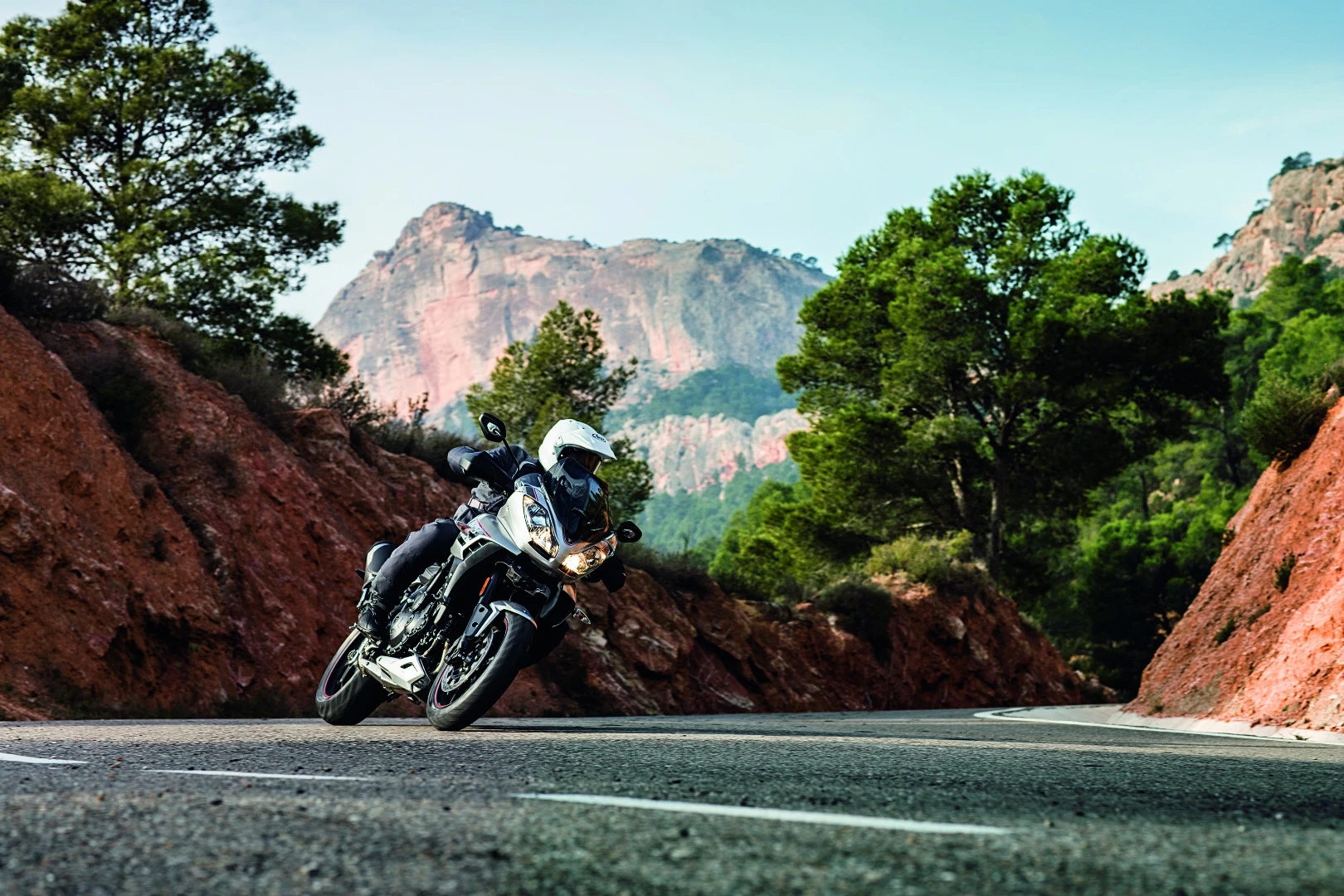 The 2016 Triumph Tiger Sport in action