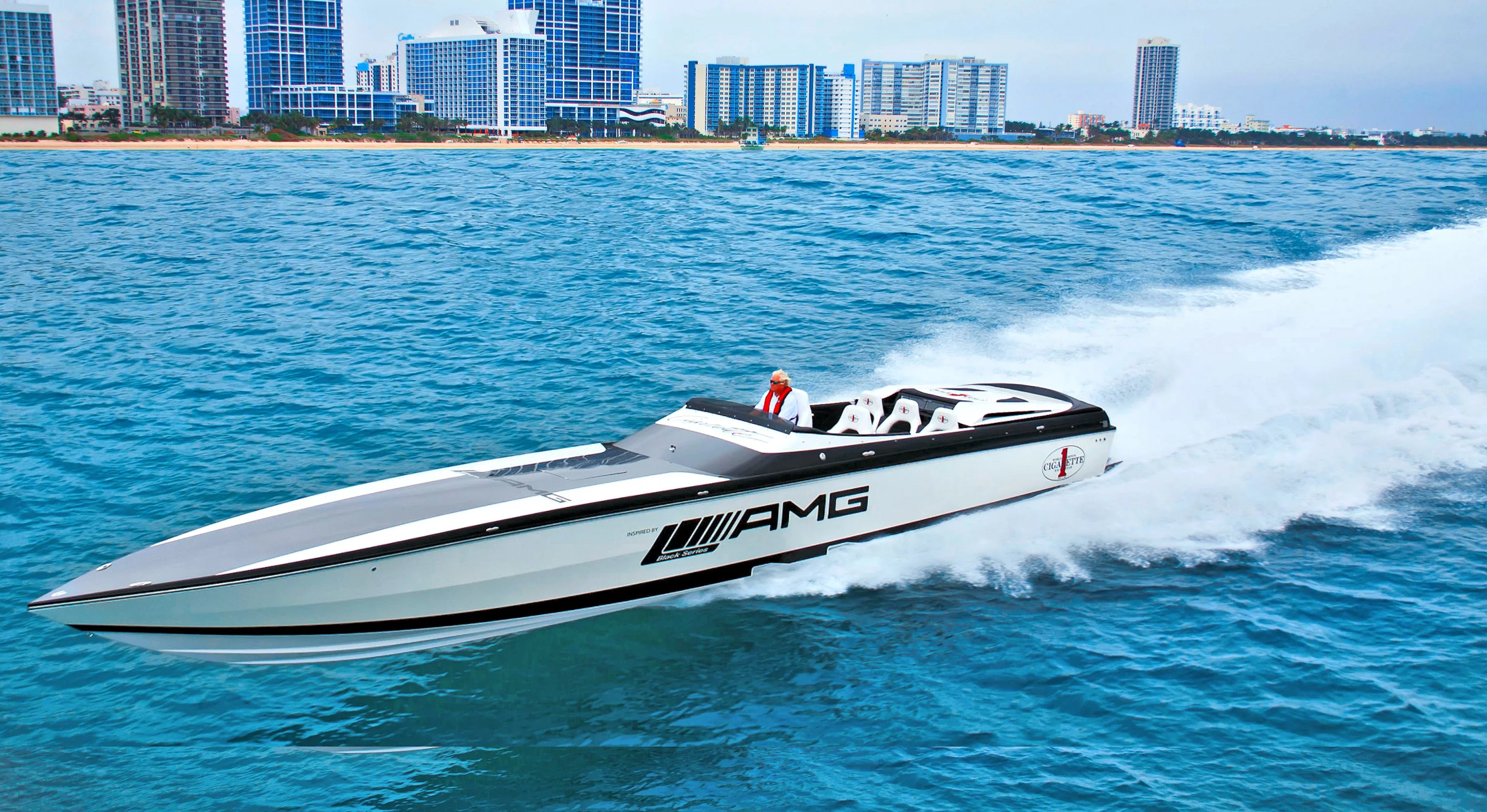 AMG and Cigarette Racing join forces to produce the world's fastest and most powerful electric boat
