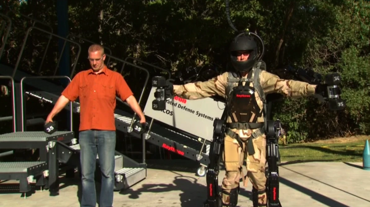 The Raytheon XOS 2 shows how much it can assist a human in lifting