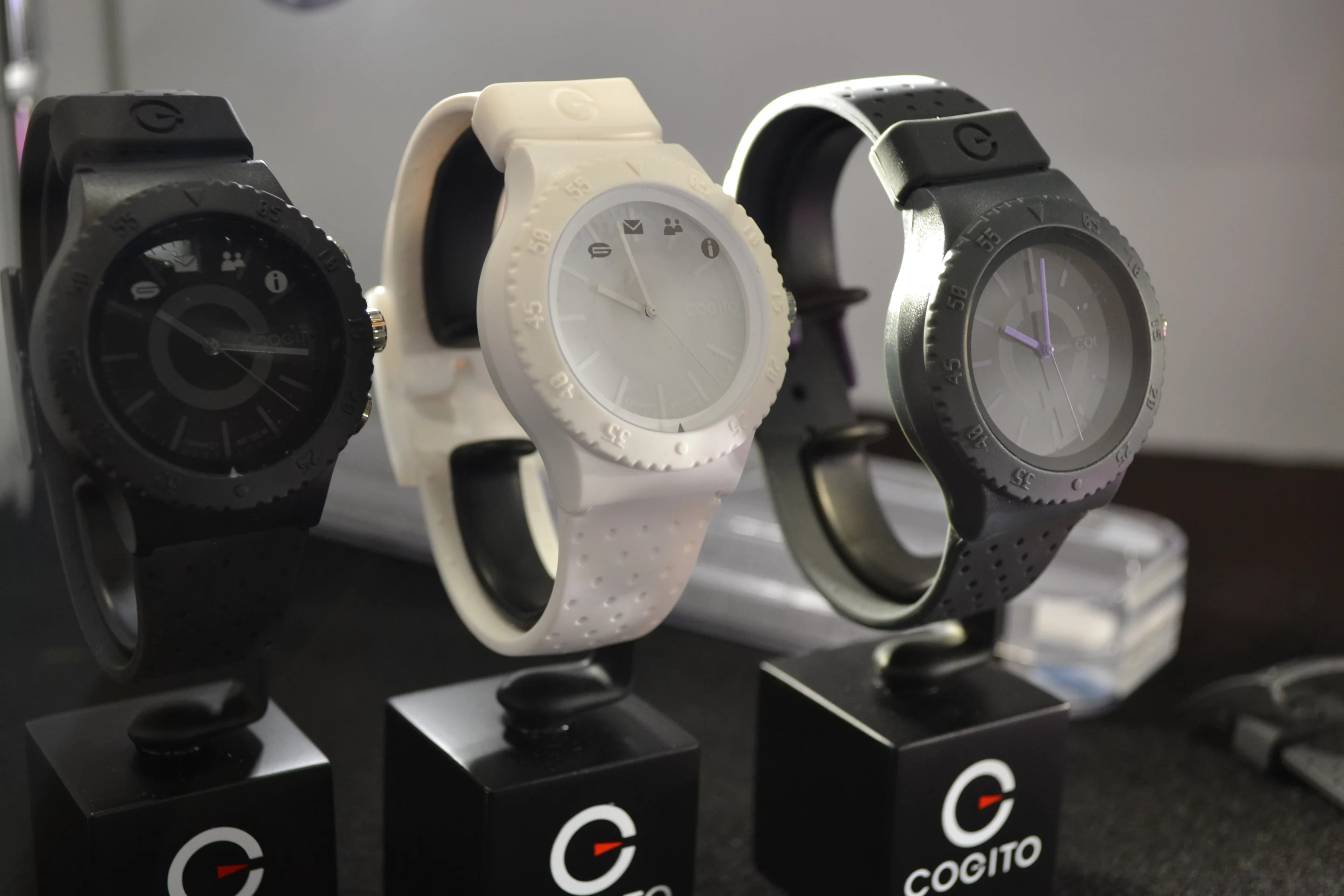 The Cogito Pop smartwatch on display at Baselworld