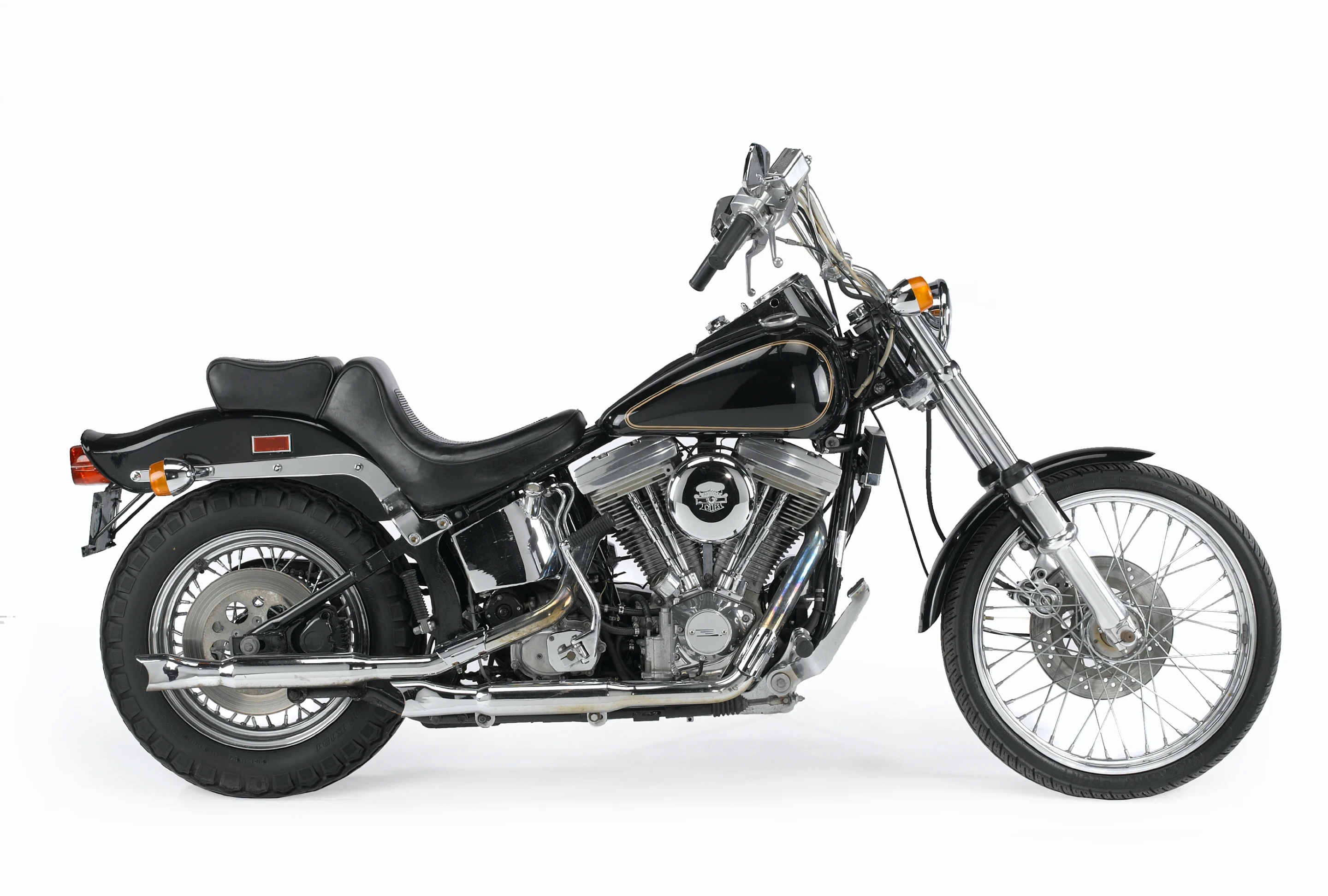 Detail of Garcia's Harley Softail