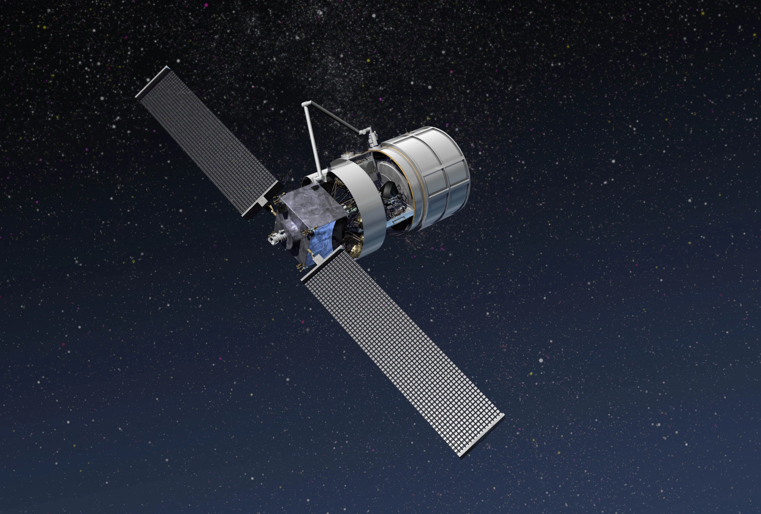 The Lockheed CRS-2 proposal consists of a service module, cargo module, and robotic arm